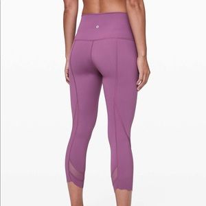 Lululemon Wunder Under Crop II Roll Down Scallop